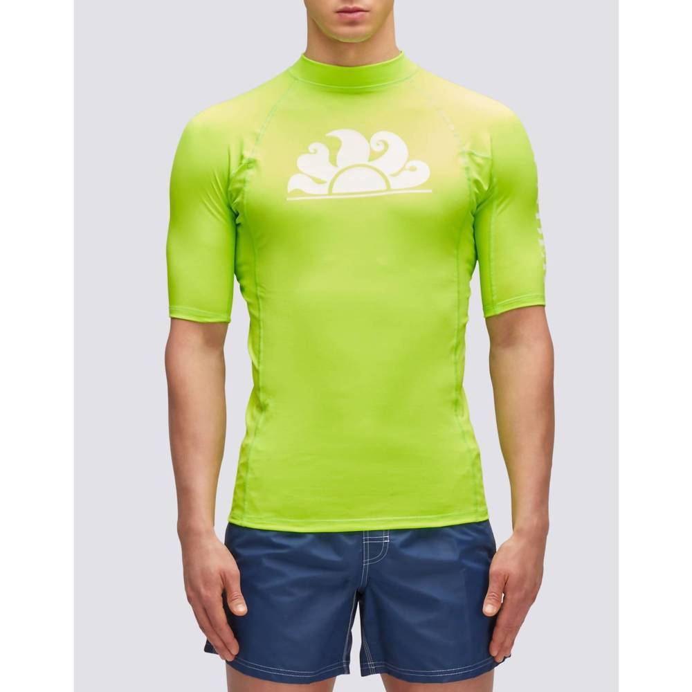 NEW SUNDEK men's fluo rashguard in green
